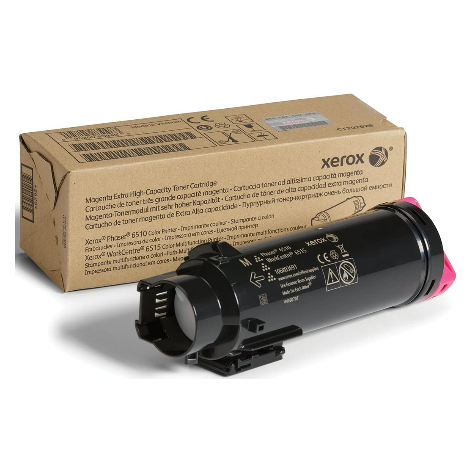 Xerox 106R03691, Cyan Cartouche d'origine Super Haut rendement pour : WorkCentre 6515, Phaser 6510