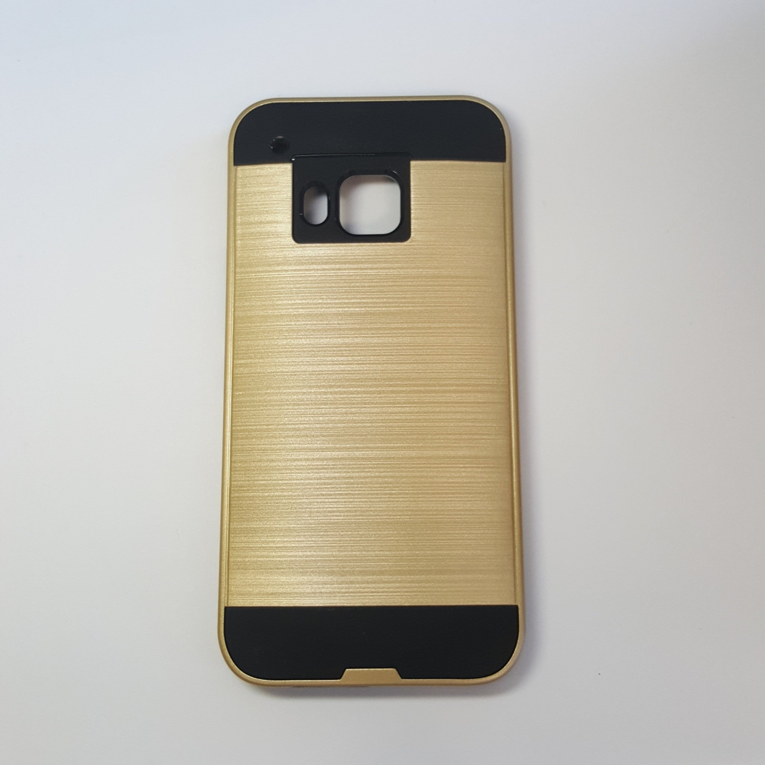 HTC One M9 - Shockproof Slim Dual Layer Brush Metal Case Cover [Pro-Mobile]