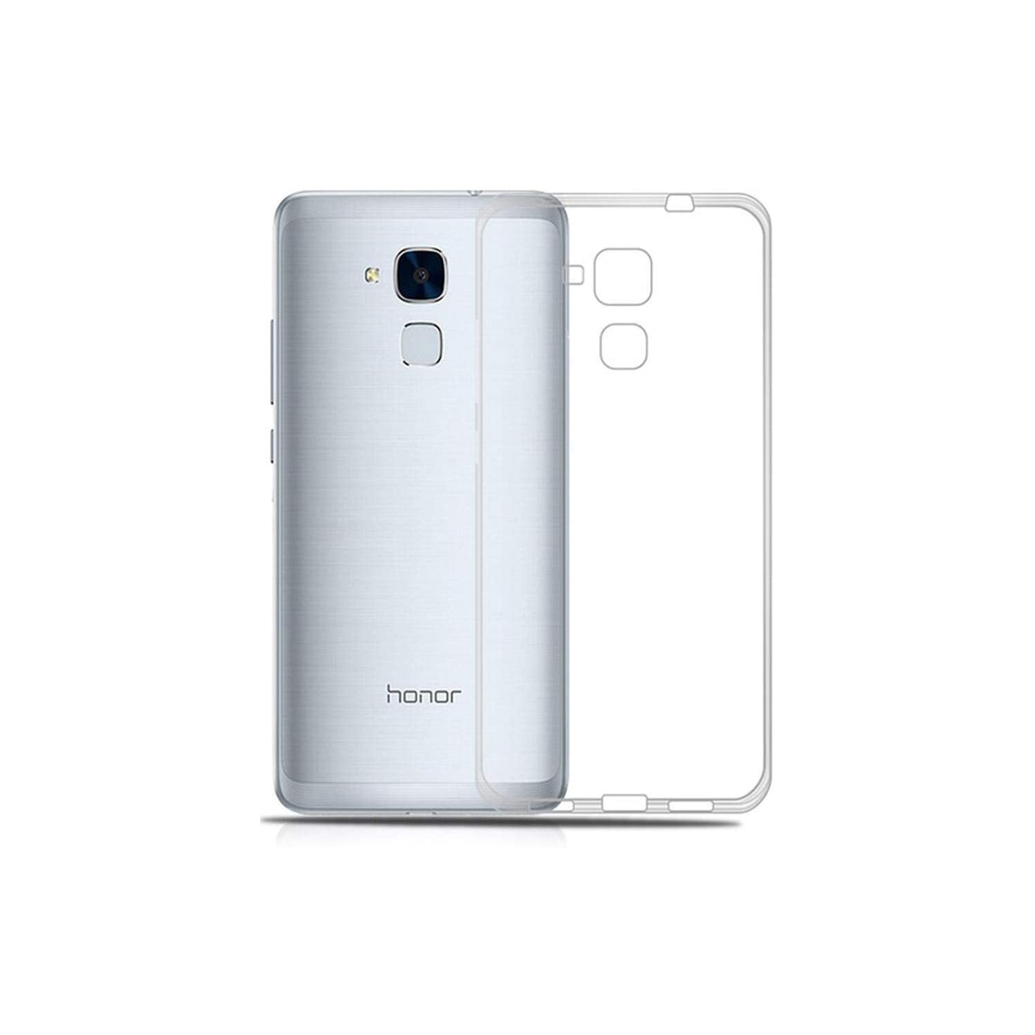 HuaWei GR5 / Honor 5X - Clear Transparent Silicone Phone Case With Dust Plug [Pro-Mobile]