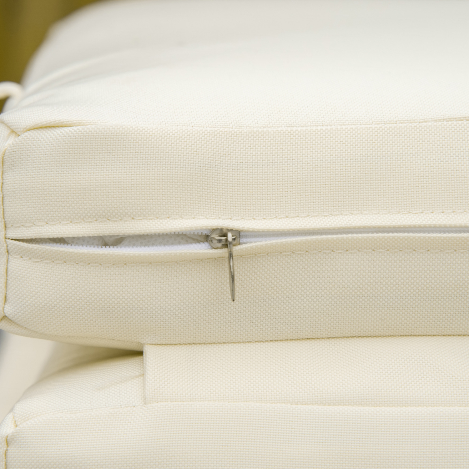 Outsunny Wooden Folding Chaise Lounge, Outdoor Chaise Lounge Chair, Garden Reclining Tanning Chair with 4 Adjustable Back Soft Cushions, White