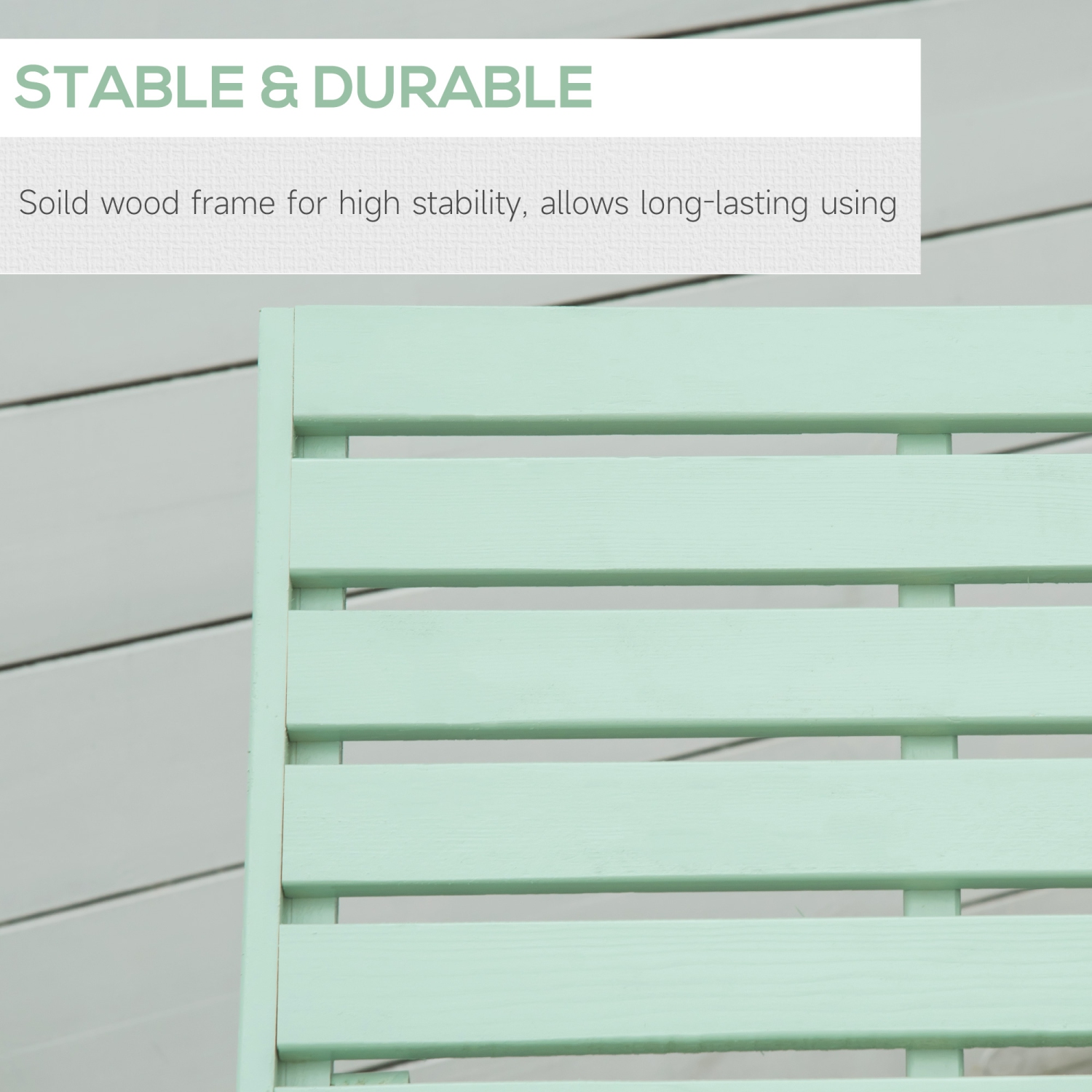 Chaise longue pliante en bois Outsunny, chaise longue d’extérieur, chaise longue inclinable de jardin avec 4 coussins doux à dossier ajustable, vert