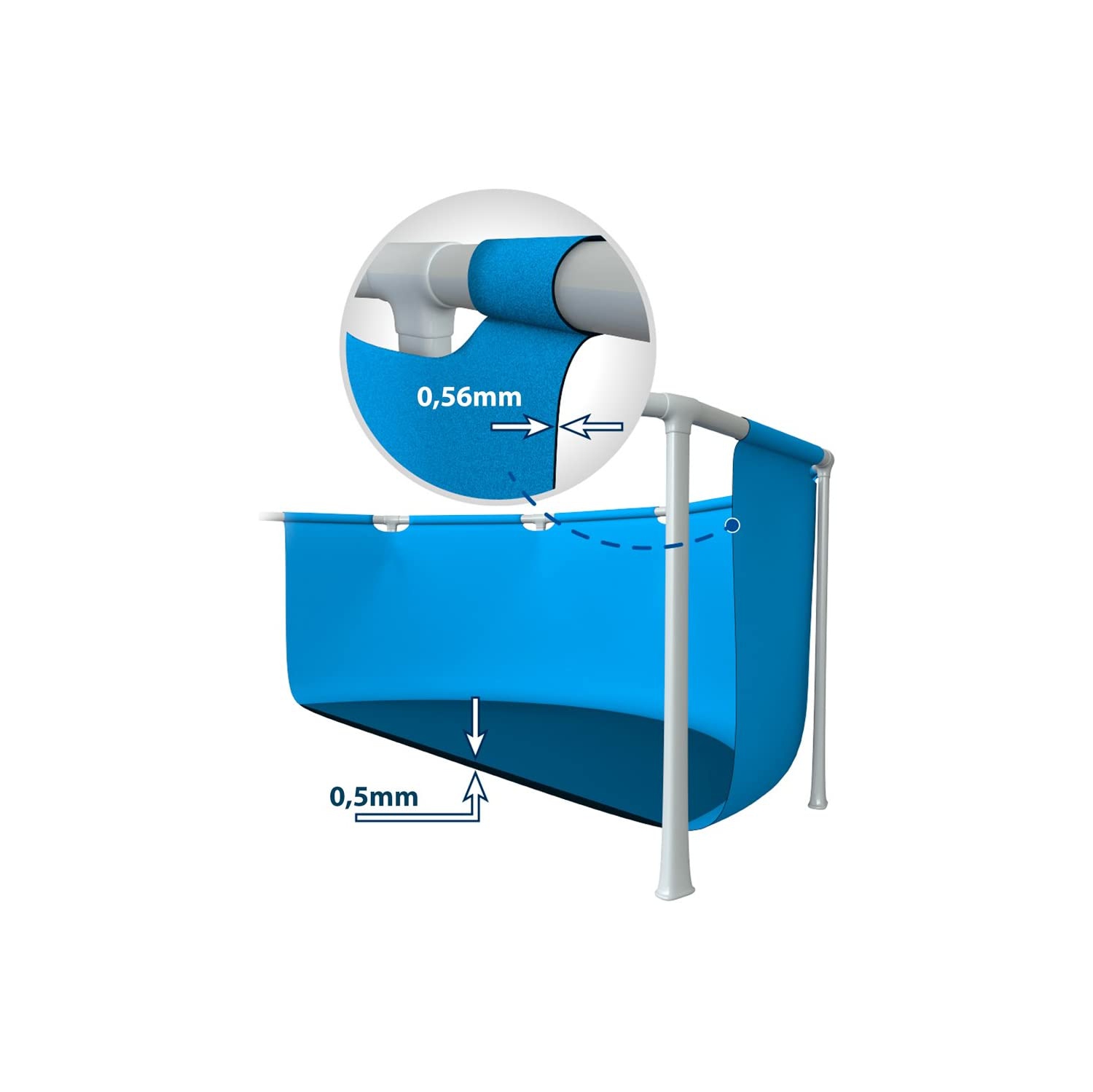 Intex Small Family Frame Pool 2.6m x 1.6m x 0.65m #28271