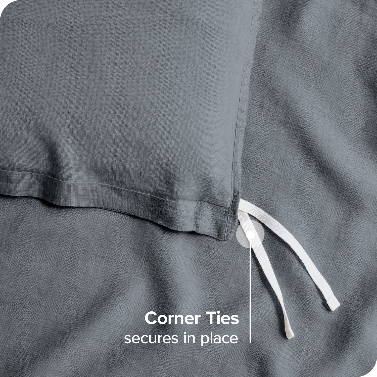 Bare Home Linen Duvet Cover and Sham Set - Premium Ultra-Soft Linen - Hypoallergenic, Easy Care
