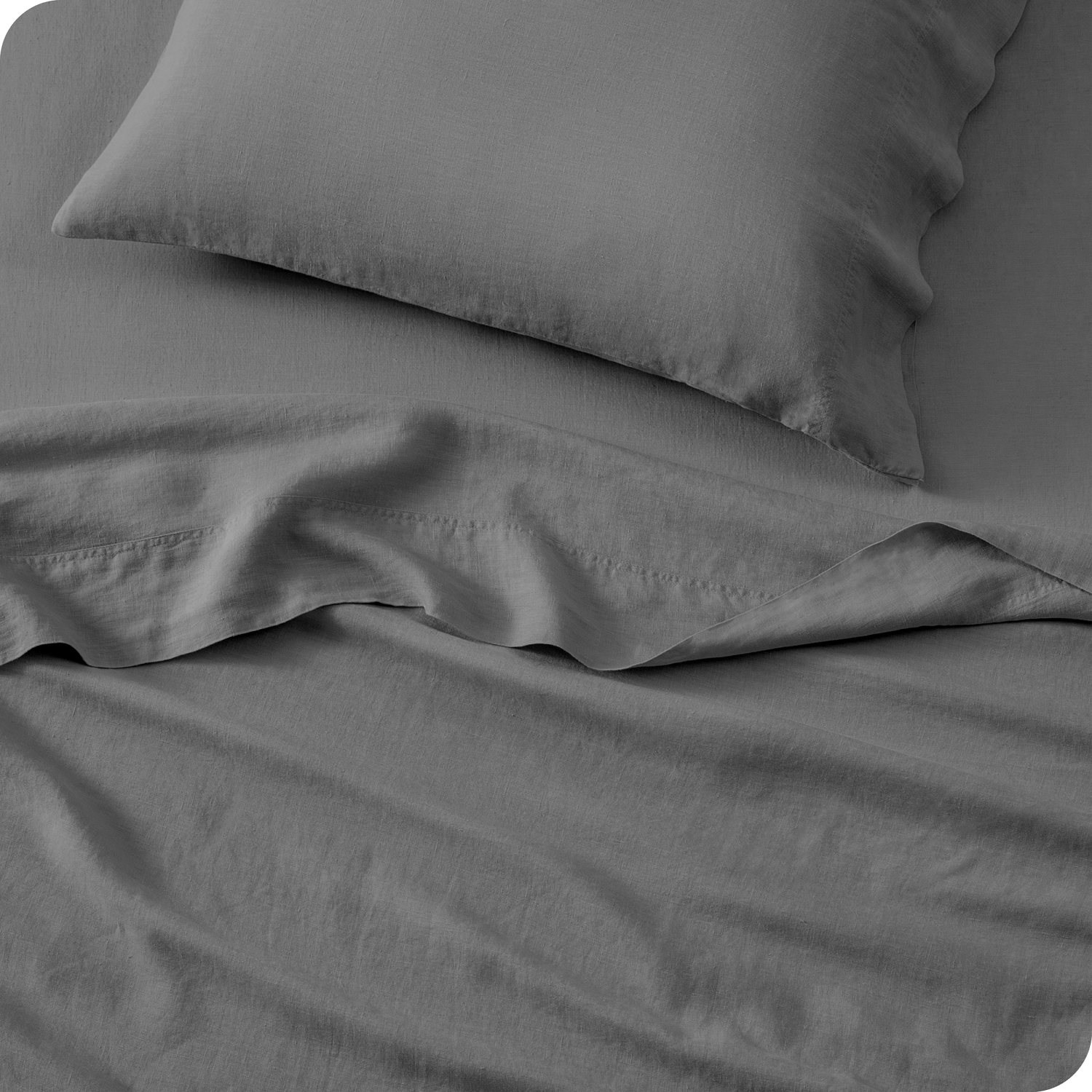 Ensemble de draps Bare Home - draps en lin ultra-doux - Pochette profonde - draps et taies d'oreiller