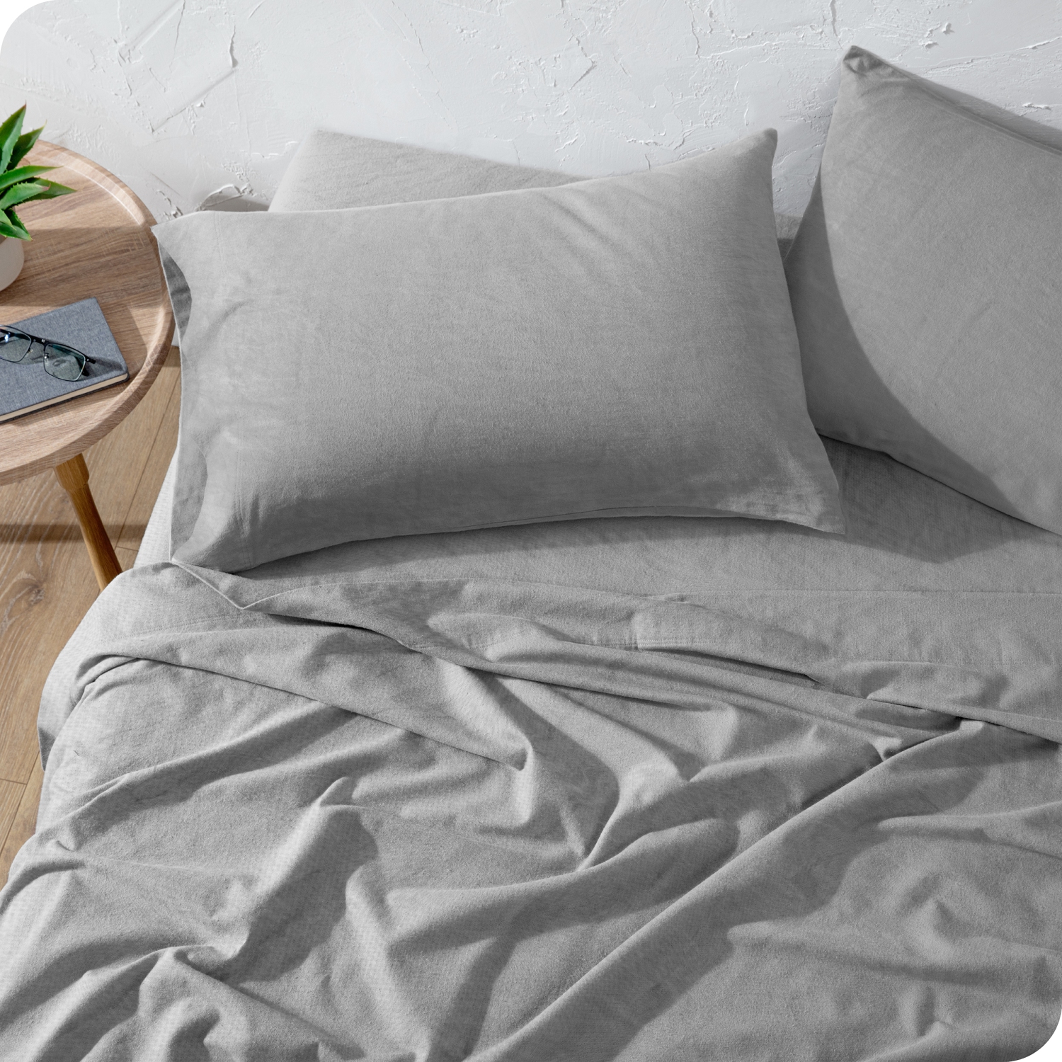 Ensemble de draps Bare Home - draps en lin ultra-doux - Pochette profonde - draps et taies d'oreiller