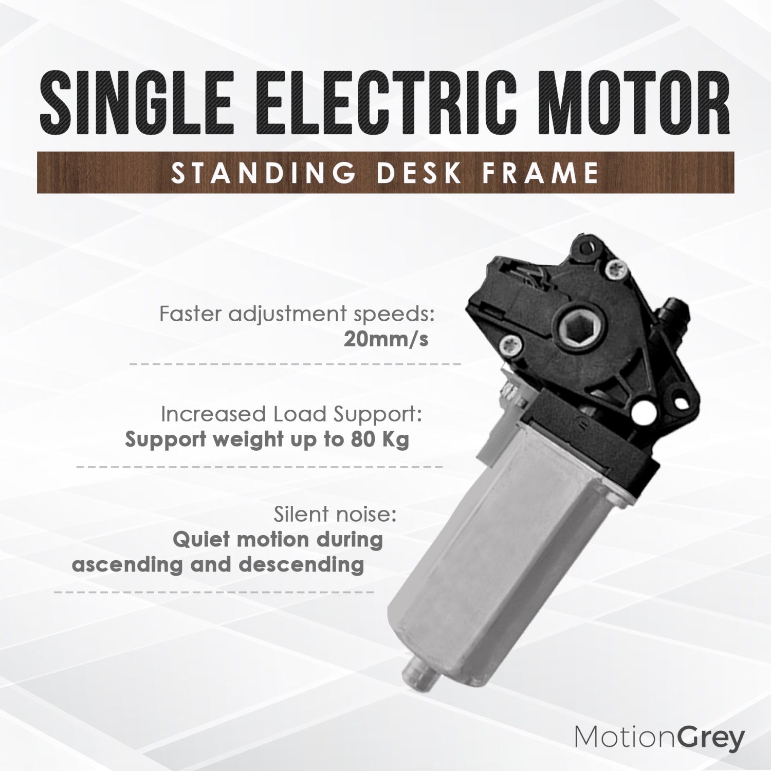 Bureau debout pour le jeu Ergo2 de MotionGrey pour la maison et le bureau - cadre noir