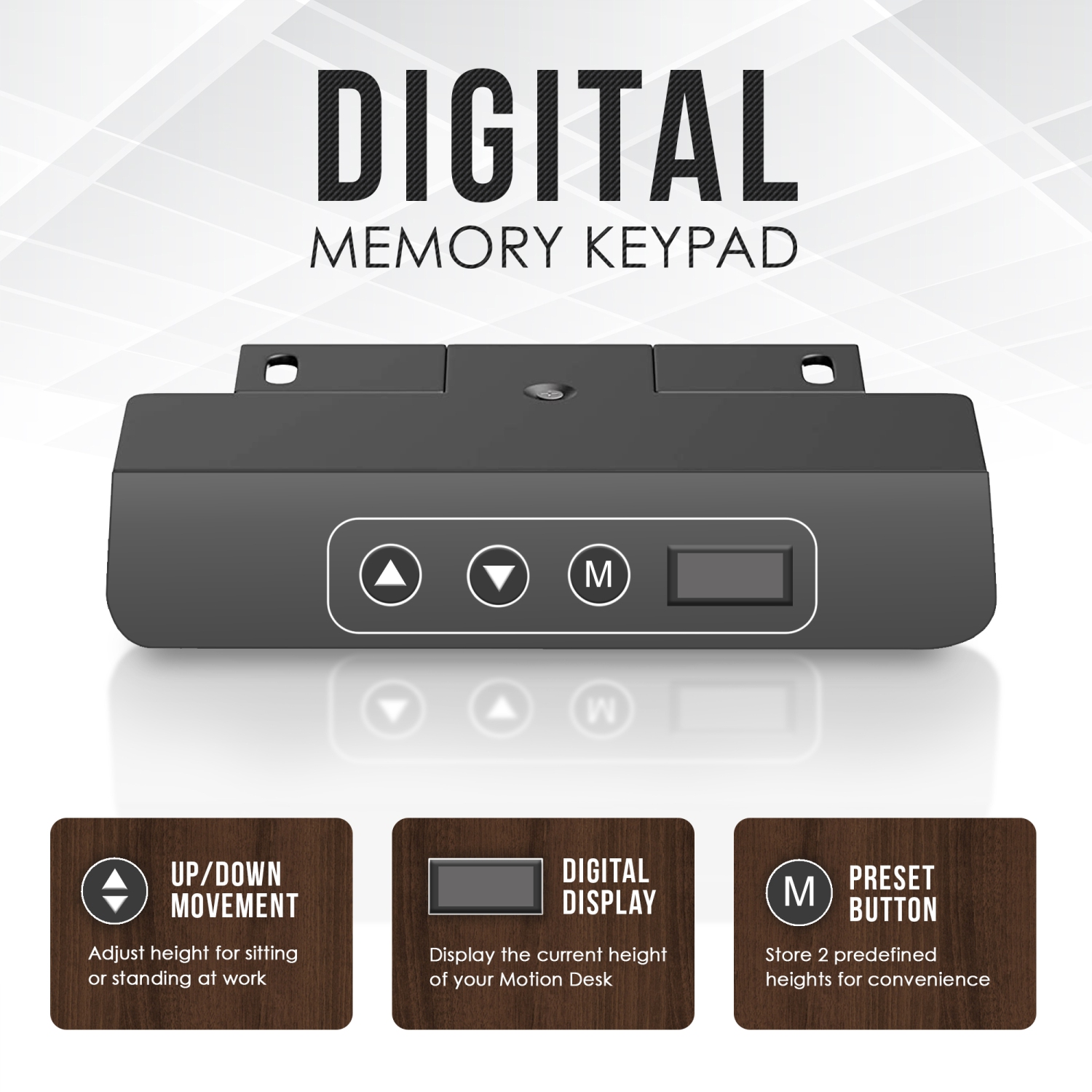 Bureau debout pour le jeu Ergo2 de MotionGrey pour la maison et le bureau - cadre noir