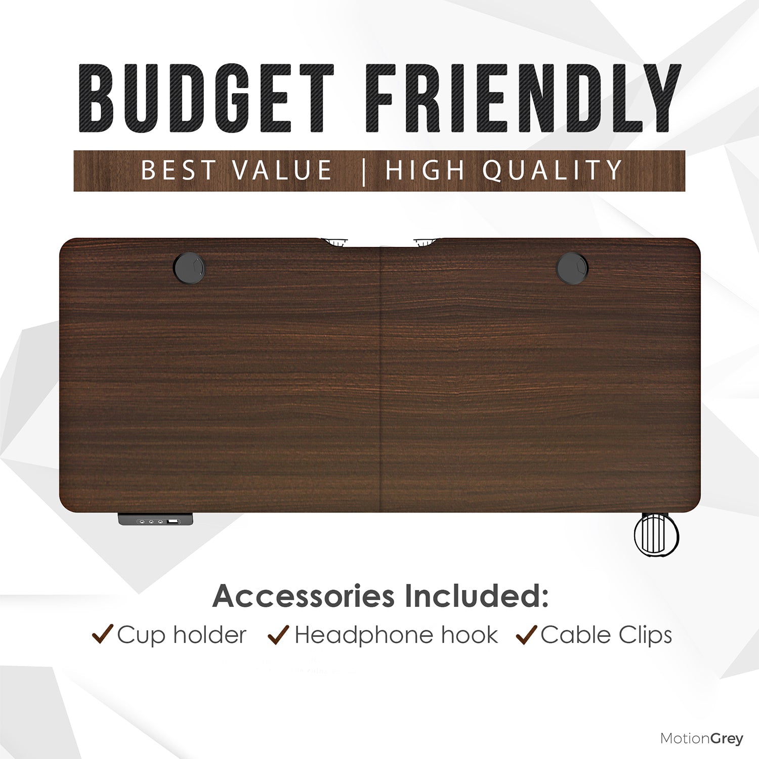 Bureau debout pour le jeu Ergo2 de MotionGrey pour la maison et le bureau - cadre noir