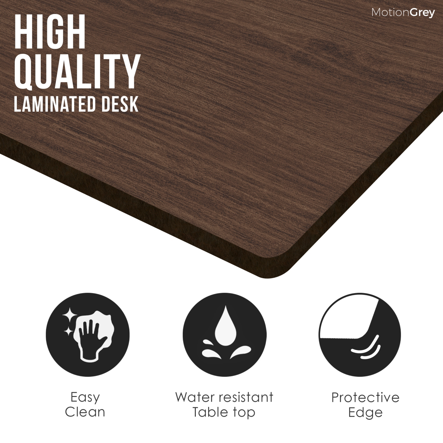 Bureau debout pour le jeu Ergo2 de MotionGrey pour la maison et le bureau - cadre noir