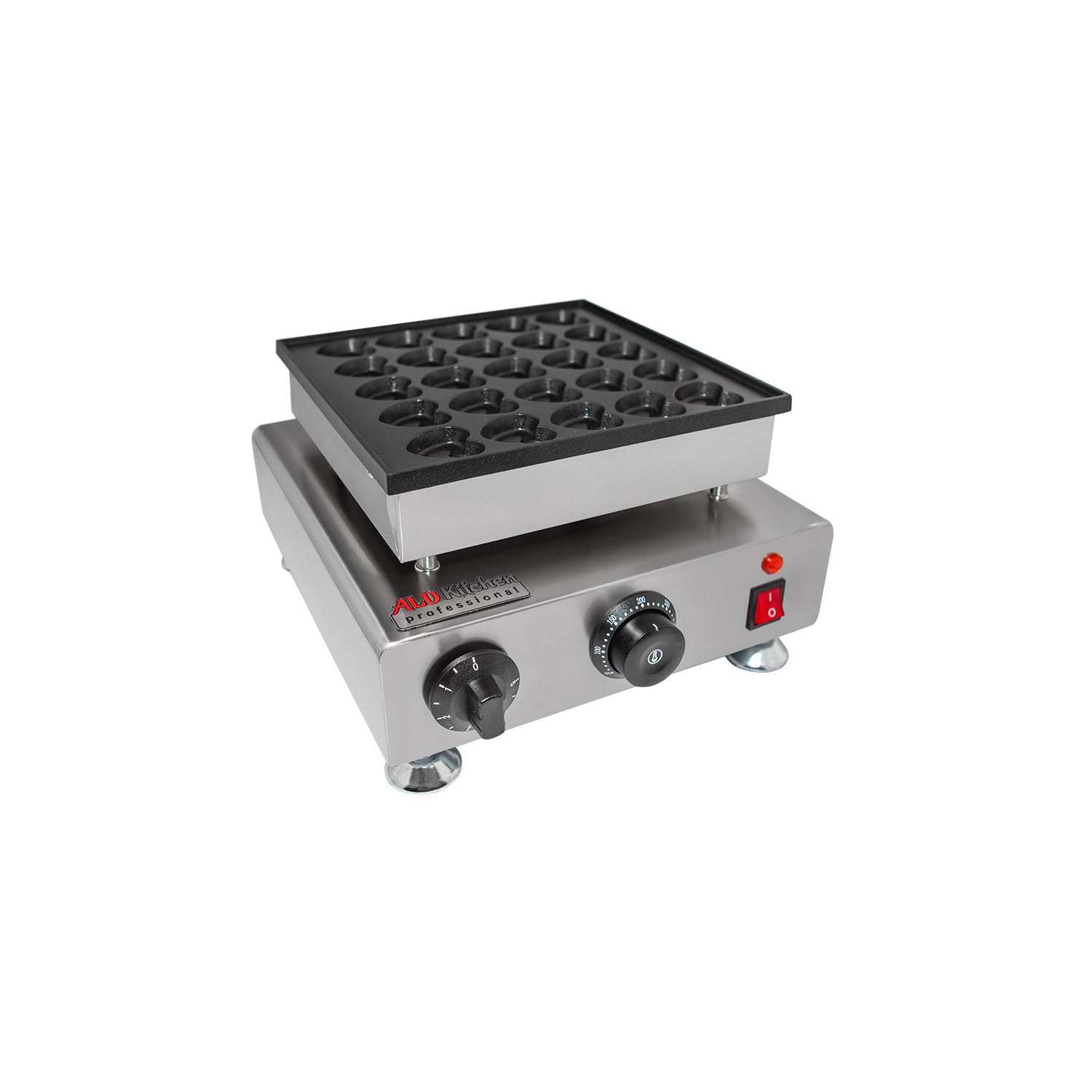 AP-552 Mini Dutch Pancake Maker | Heart-Shaped Poffertjes Maker | Dutch Mini Pancakes for Valentine's Day | Poffertjes Baking Machine | 25 pcs | 110V