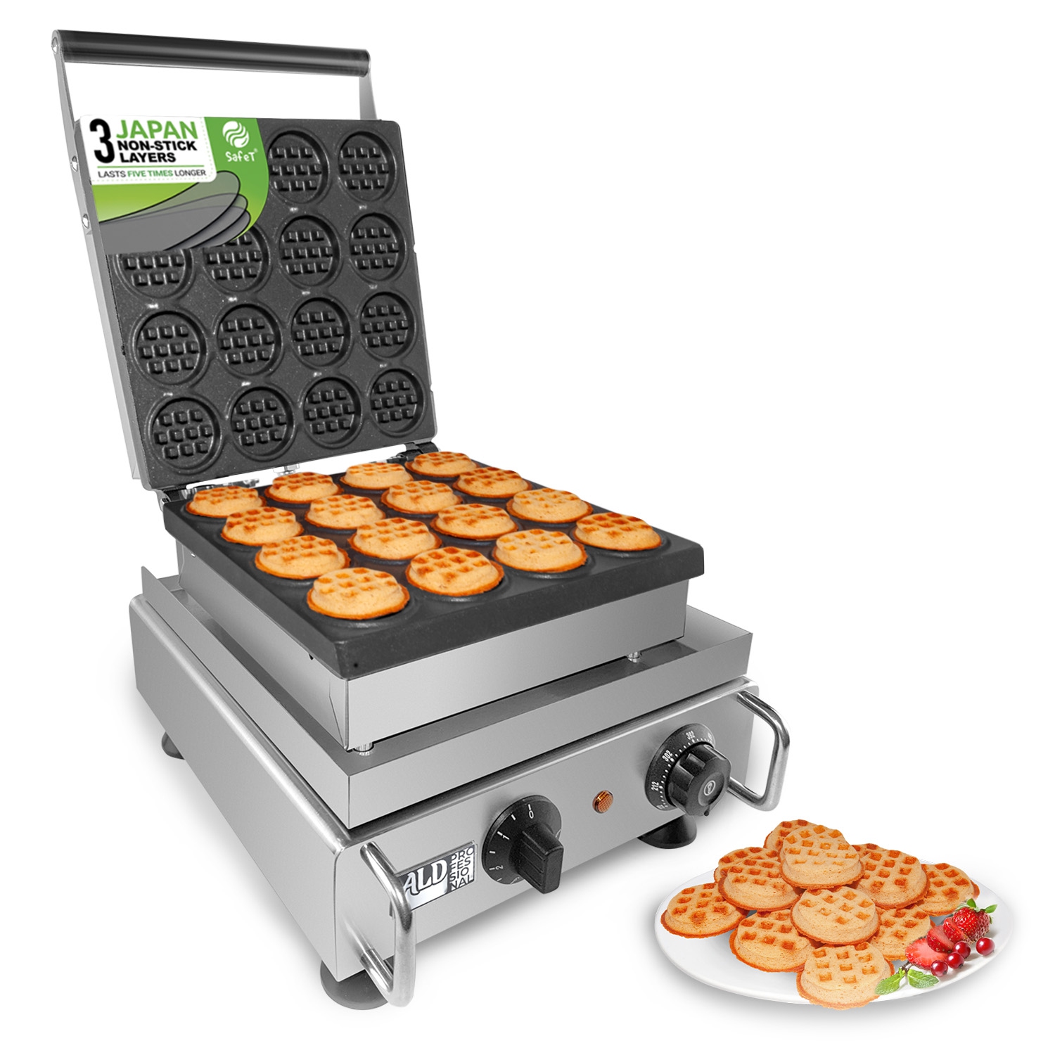AP-500 Mini Dutch Pancake Maker | Poffertjes Iron | 16 Mini Dutch Pancakes | Poffertjes Grill | 110V