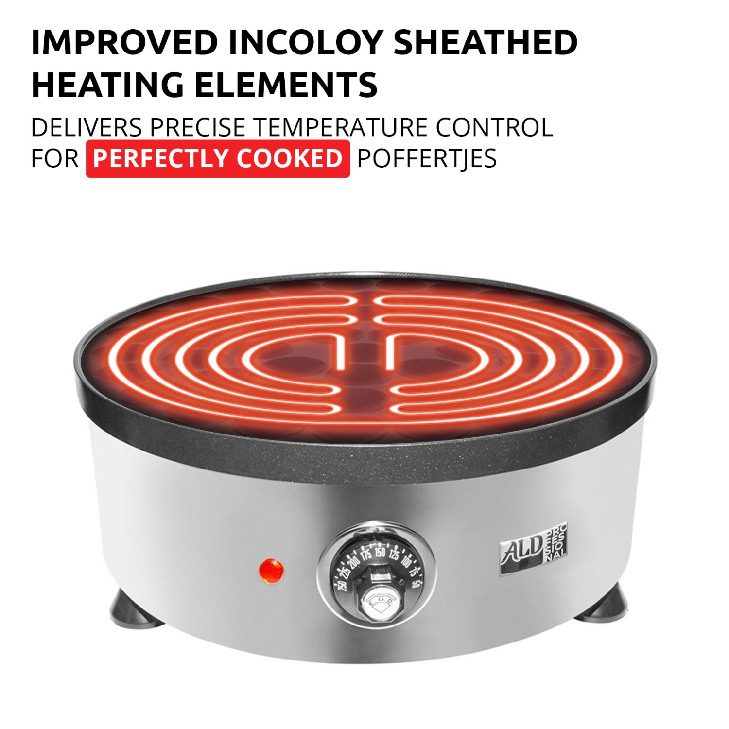 AP-541 Mini Dutch Pancake Maker | Round Poffertjes Iron | Holland Pancakes | Nonstick Poffertjes Baking Machine | 110V