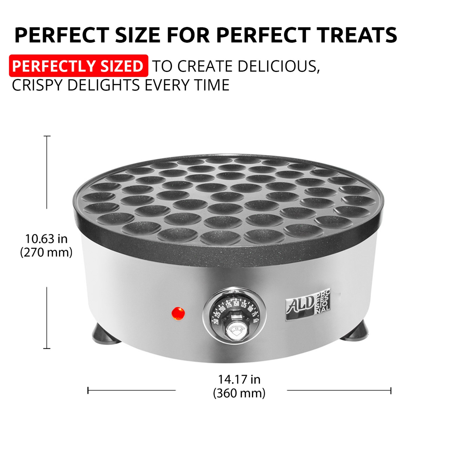 AP-541 Mini Dutch Pancake Maker | Round Poffertjes Iron | Holland Pancakes | Nonstick Poffertjes Baking Machine | 110V