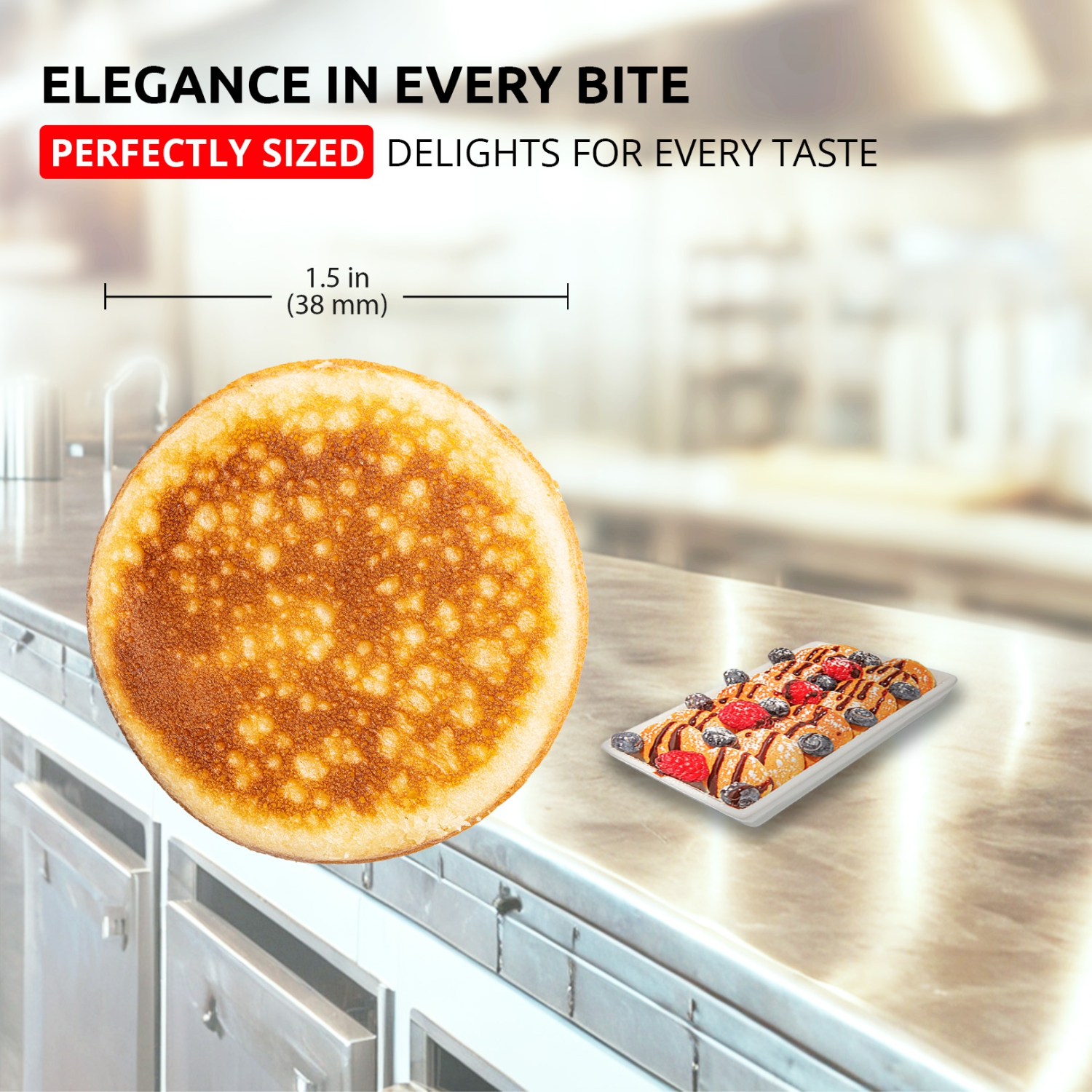 AP-541 Mini Dutch Pancake Maker | Round Poffertjes Iron | Holland Pancakes | Nonstick Poffertjes Baking Machine | 110V