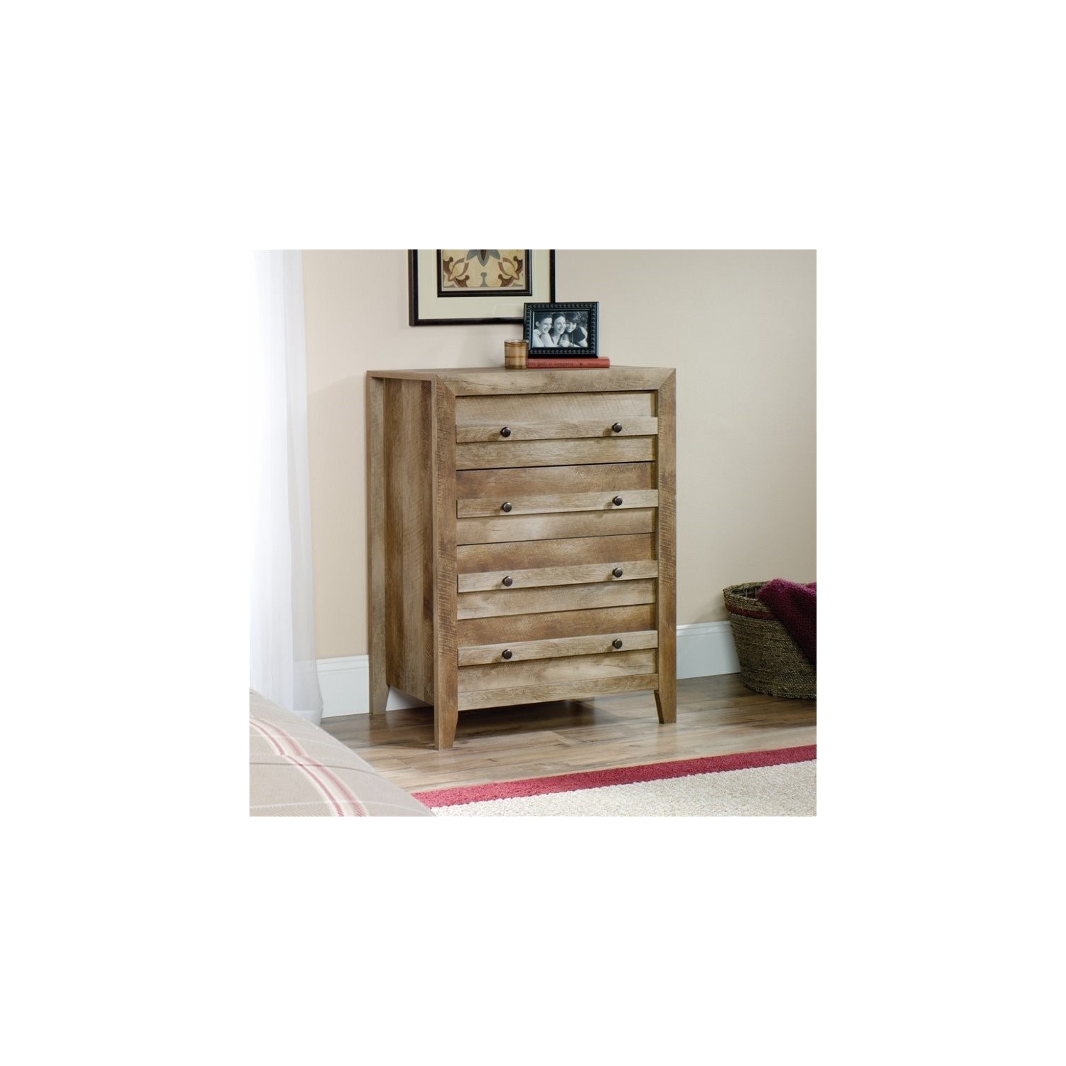 Pemberly Row 4 Drawer Chest in Craftsman Oak