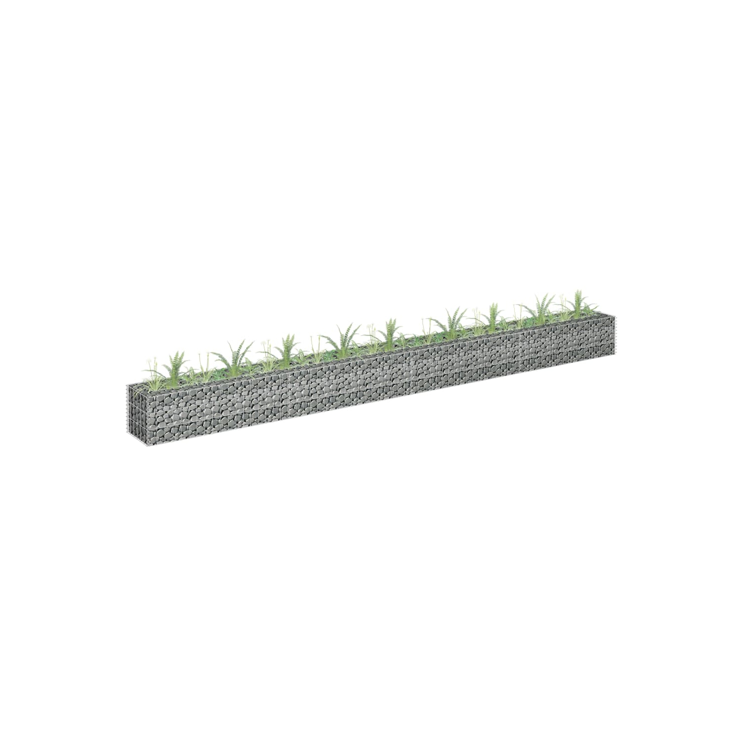 vidaXL Gabion Raised Bed Galvanized Steel 141.7"x11.8"x11.8"