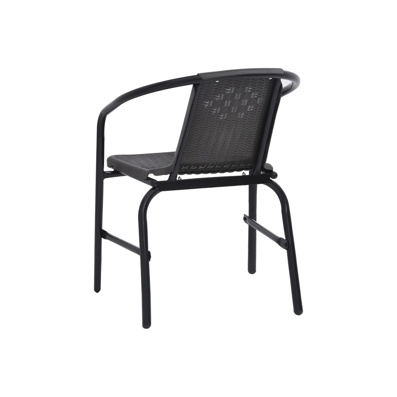 vidaXL Patio Chairs 4 pcs Plastic Rattan and Steel 242.5 lb