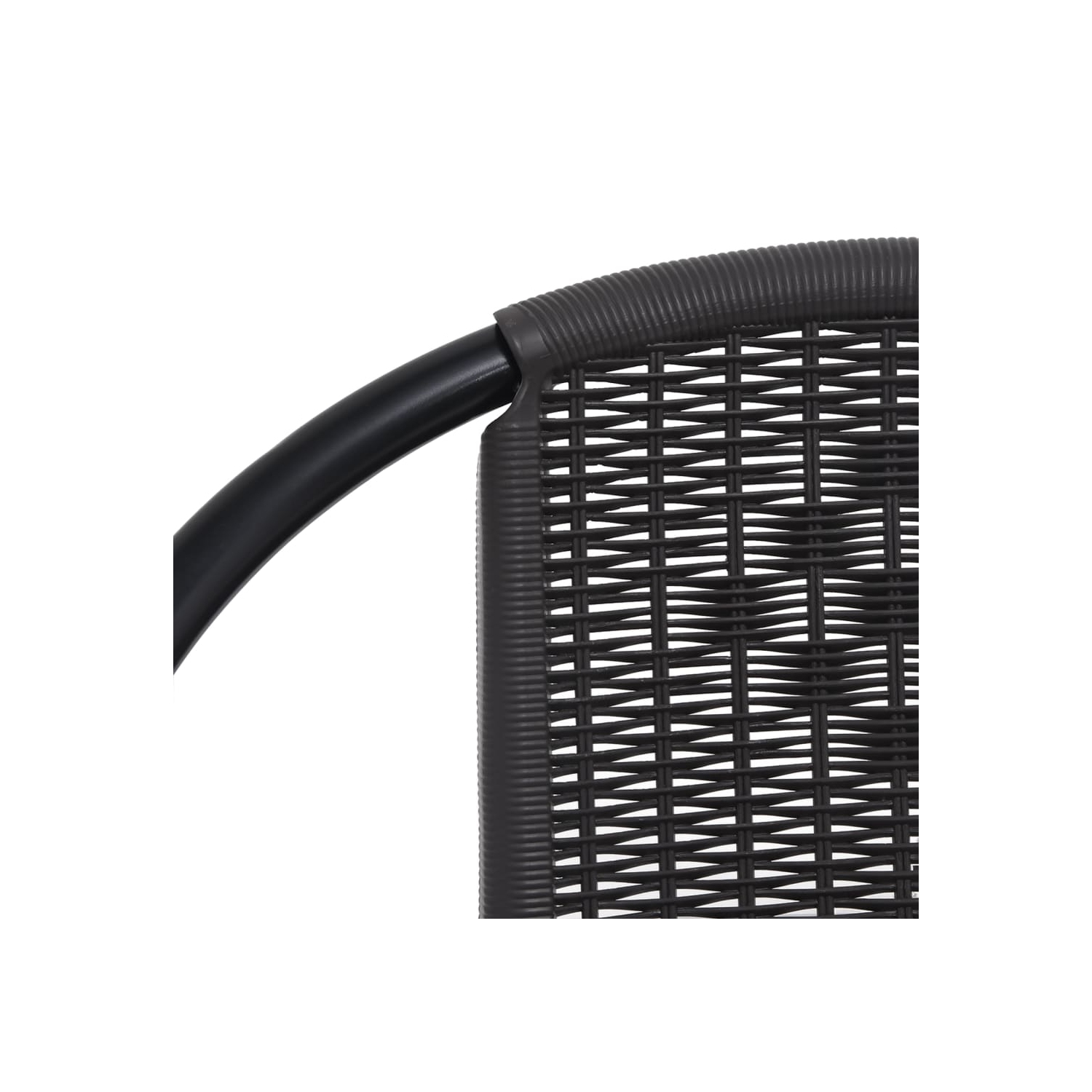 vidaXL Patio Chairs 4 pcs Plastic Rattan and Steel 242.5 lb