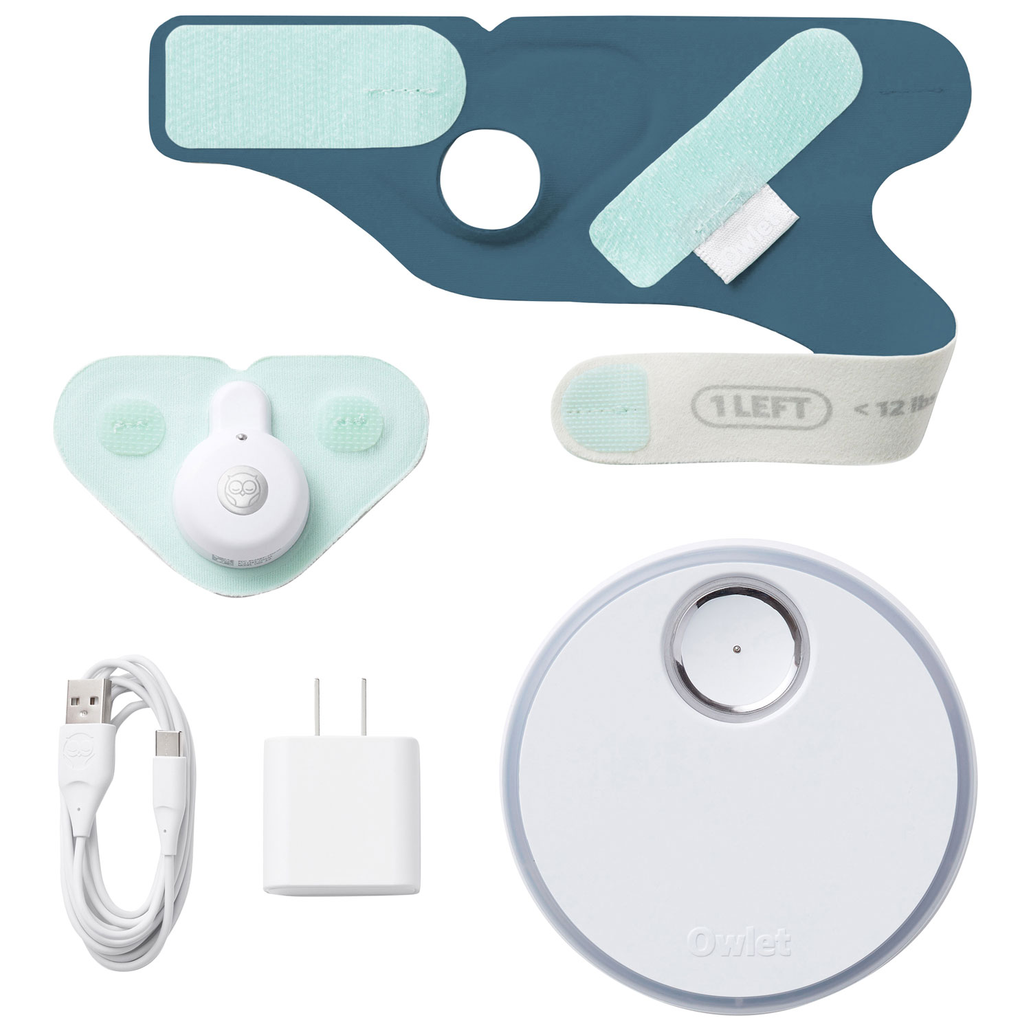 Interphone de surveillance à porter Dream Sock d'Owlet - Bleu rêve