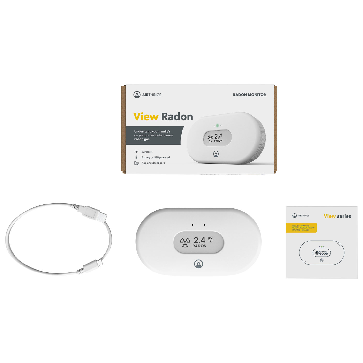 Moniteur de radon View Smart d'Airthings