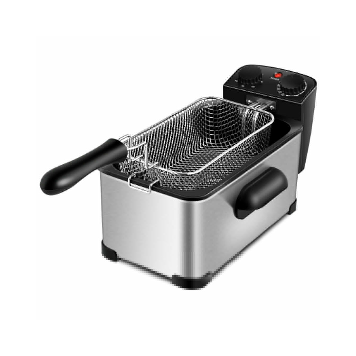 Friteuse électrique de 3.2 pte en acier inoxydable avec minuterie