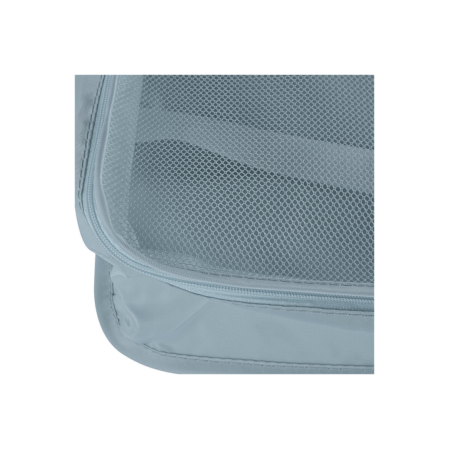 6 cubes d'emballage de voyage pliables, faciles à ranger, durables, imperméables, avec boucle et filet, 3 tailles différentes - Gris