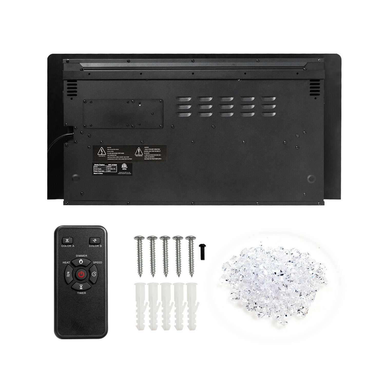 Foyer électrique mural ultramince de 36 po