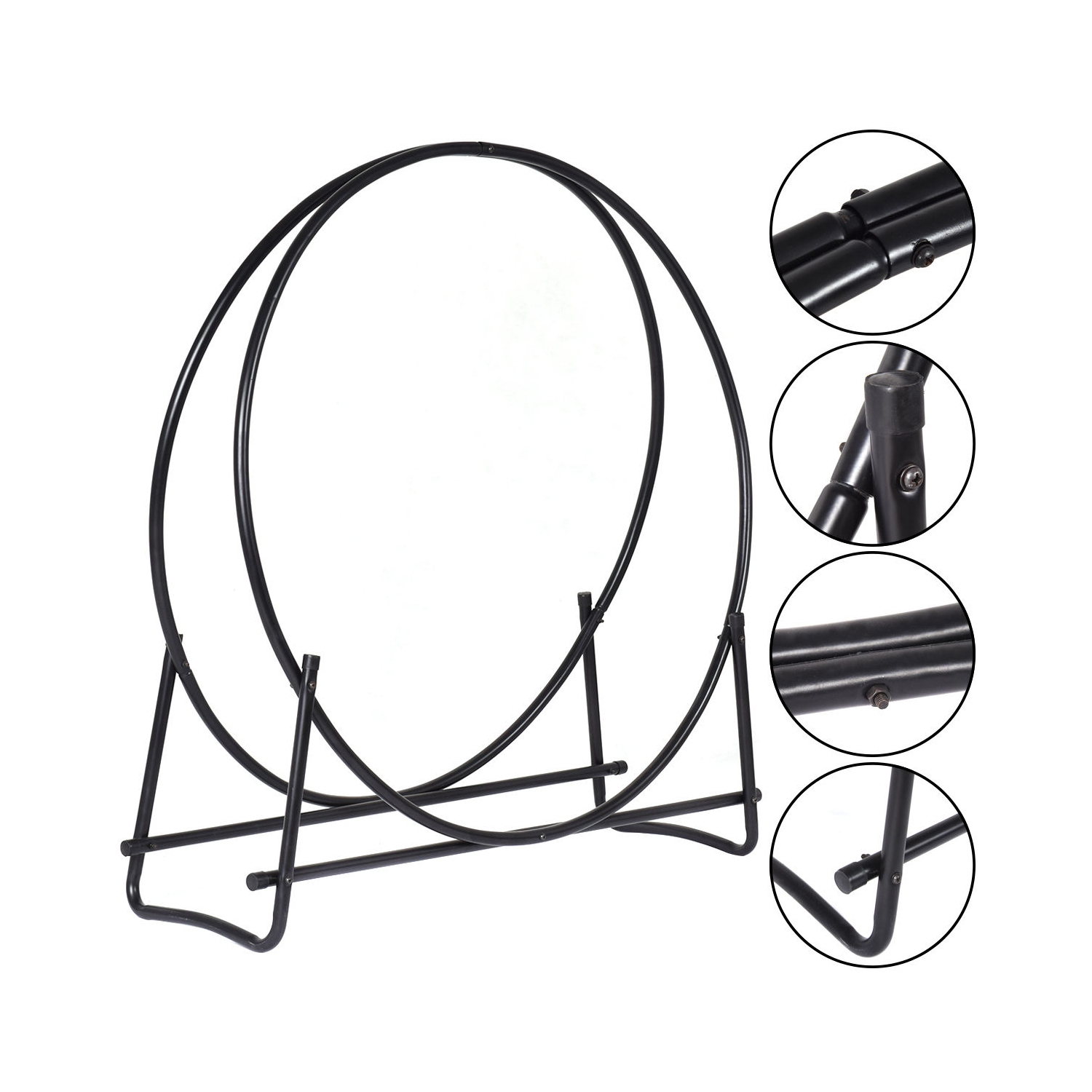 40-inch Tubular Steel Firewood Storage Rack