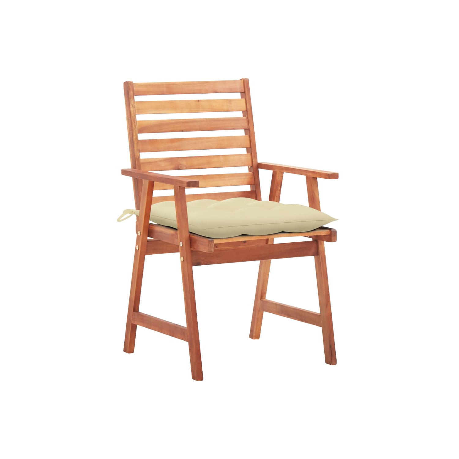 vidaXL Patio Dining Chairs 2 pcs with Cushions Solid Acacia Wood