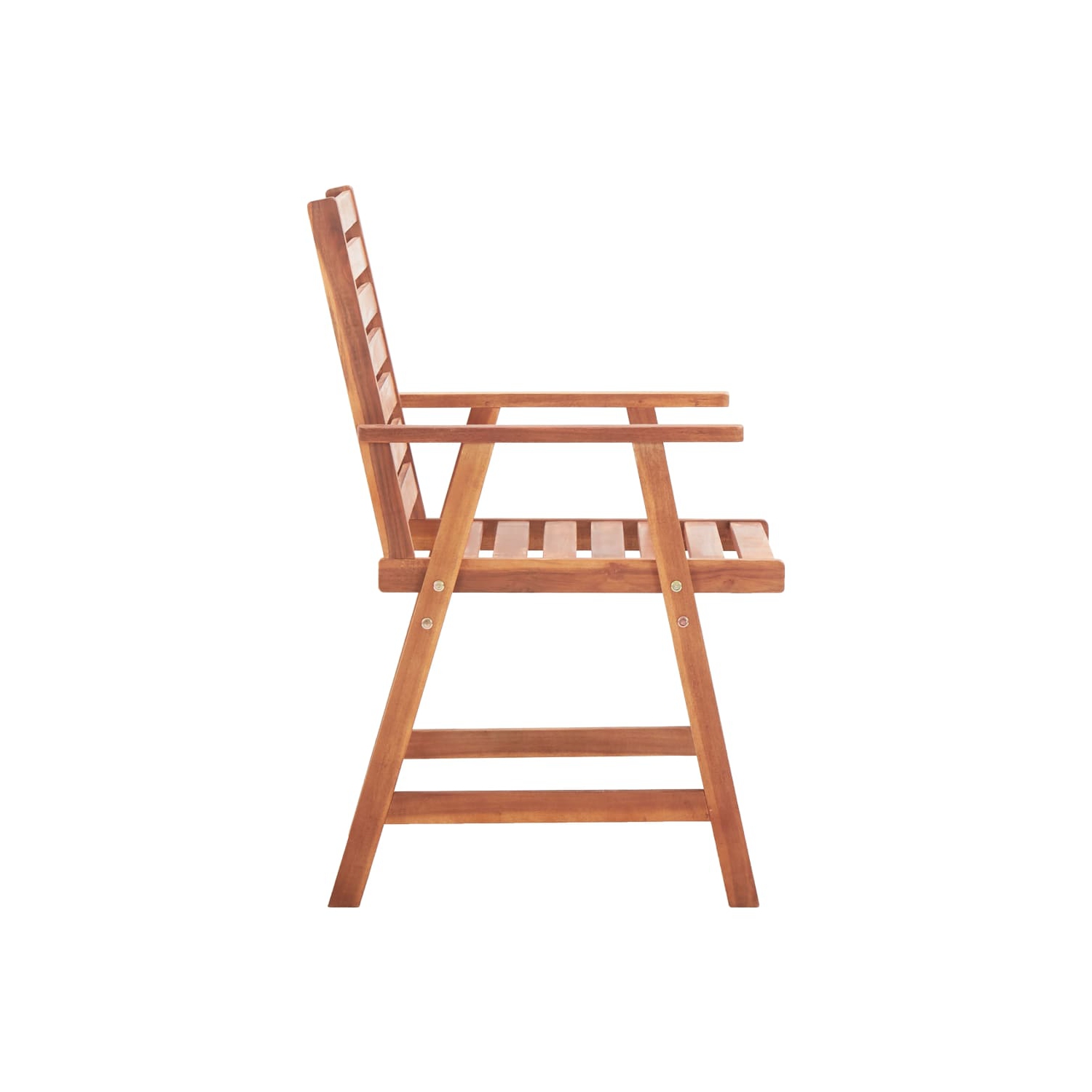 vidaXL Patio Dining Chairs 2 pcs with Cushions Solid Acacia Wood