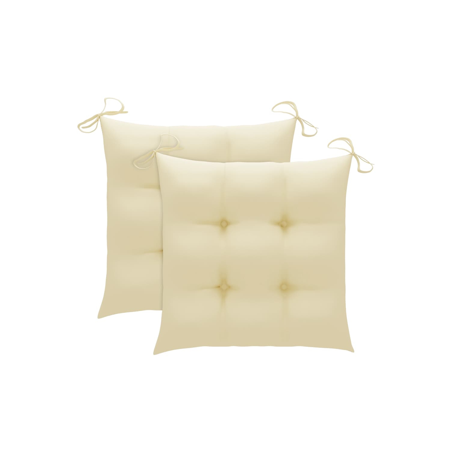 vidaXL Patio Dining Chairs 2 pcs with Cushions Solid Acacia Wood