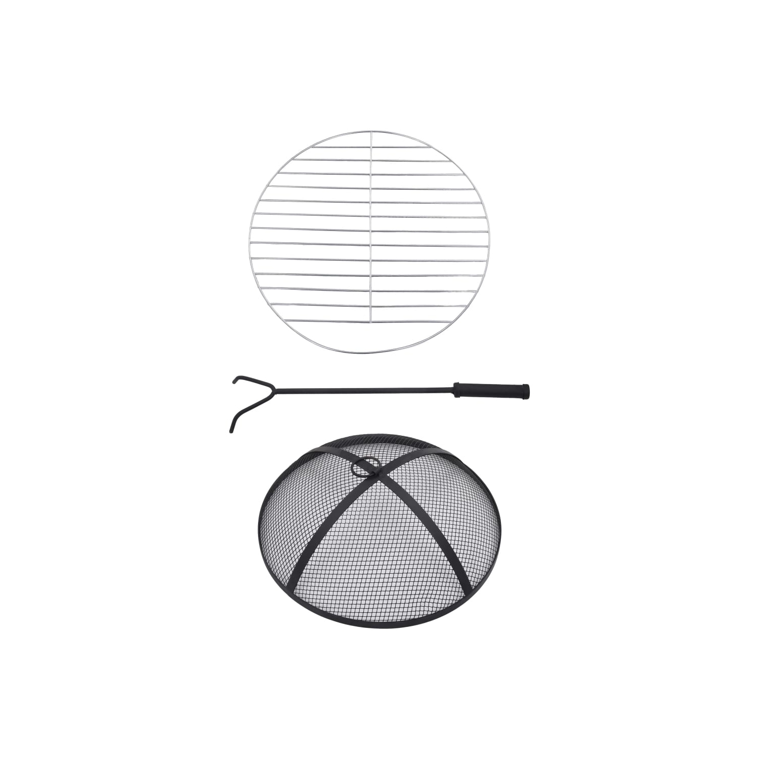 vidaXL Mosaic Fire Pit Table Terracotta 26.8" Ceramic