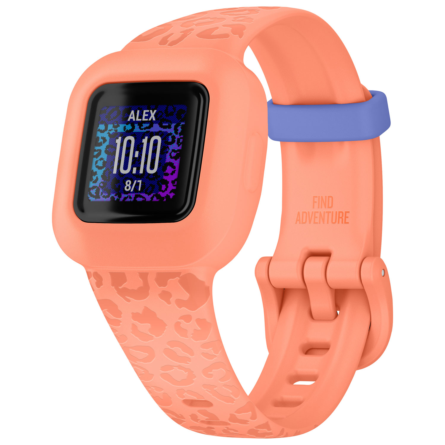 Garmin vivofit jr 3 Kids Activity Tracker - Peach Leopard