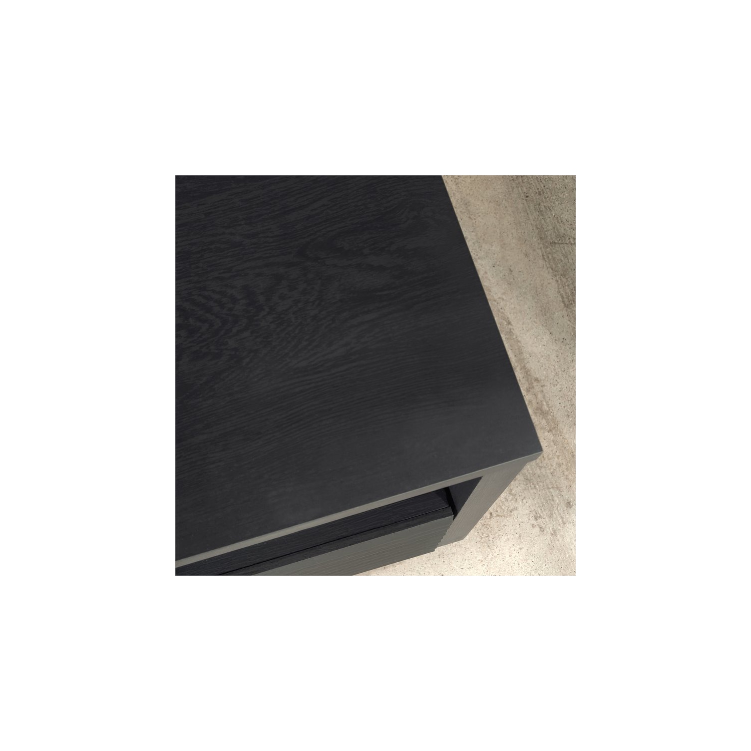 Sauder – Meuble en bois d’ingénierie Harvey Park pour téléviseur de 70 po ou moins, chêne corbeau