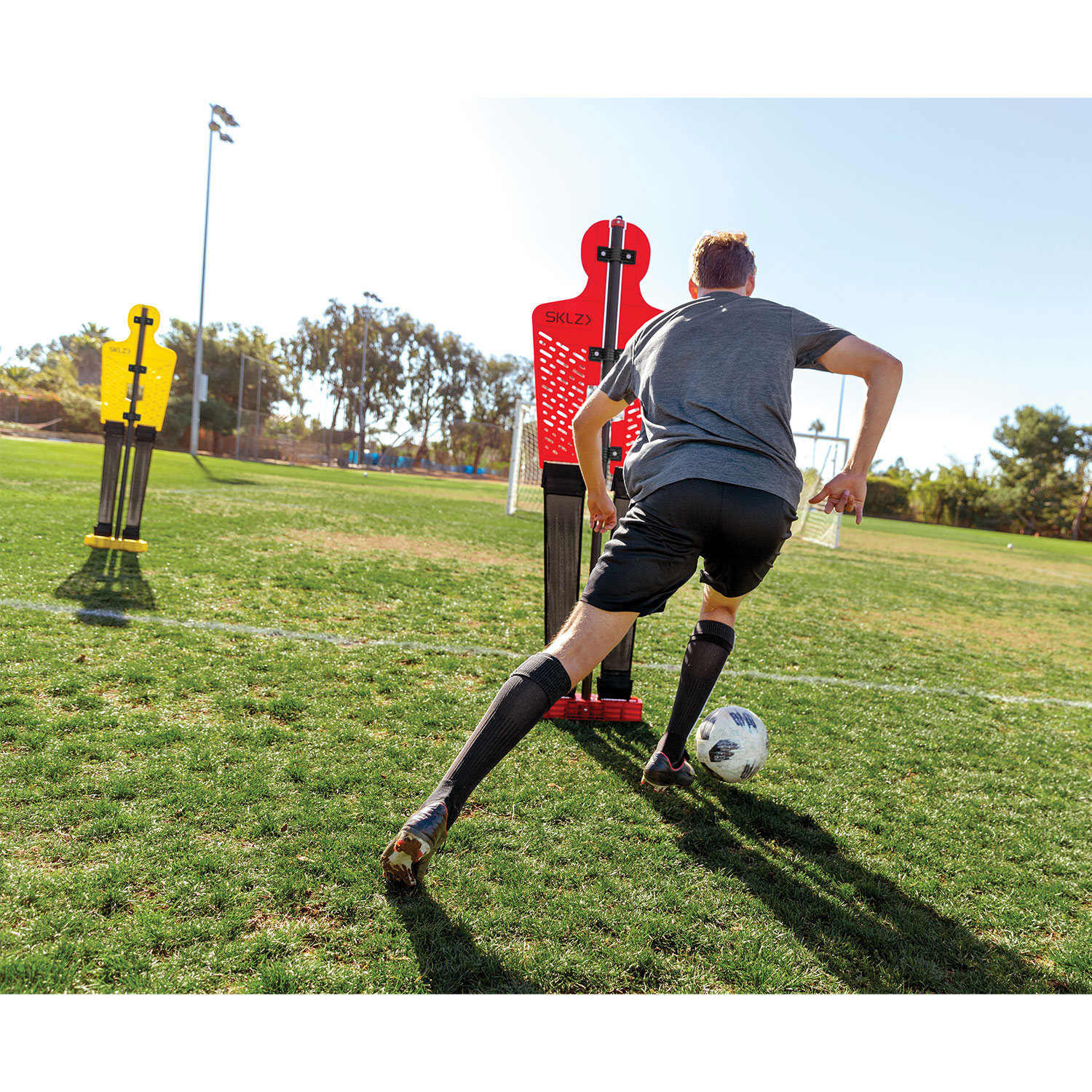 Défenseur d'entraînement de soccer Pro de SKLZ - Rouge