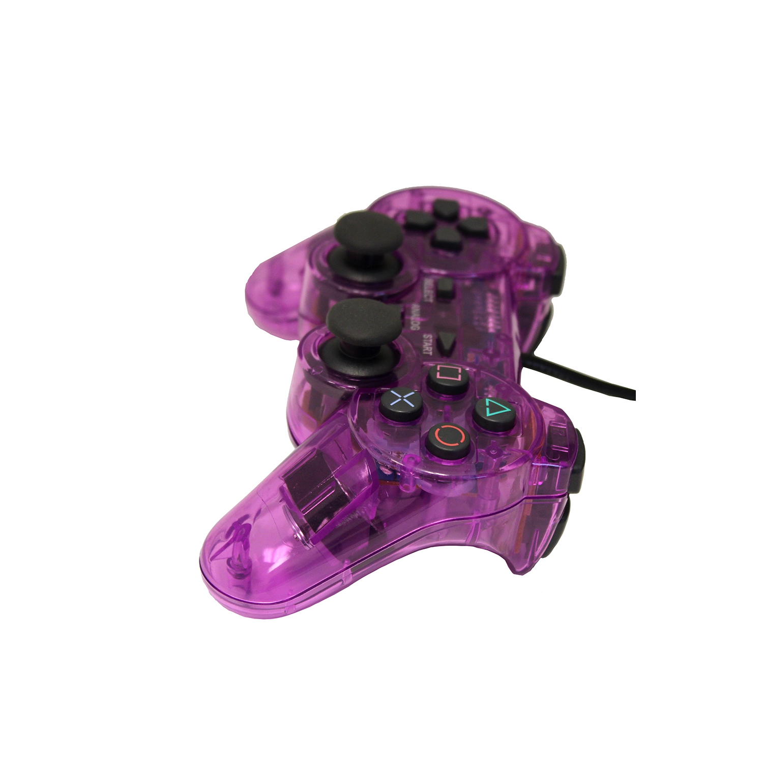 Transparent Purple Controller for Playstation PS1 PS2 by Mars Devices