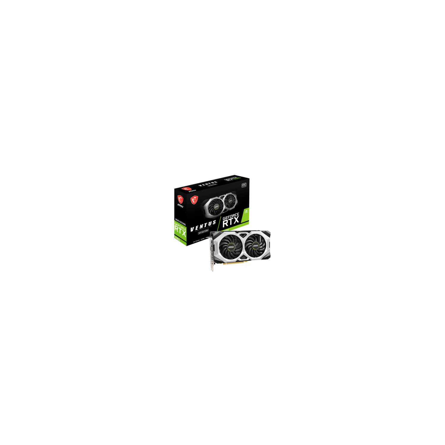 MSI Video Card G206VPC GeForce RTX 2060 VENTUS GP OC 6GB GDDR6 192Bit PCI Express HDMI/ Display Port Retail
