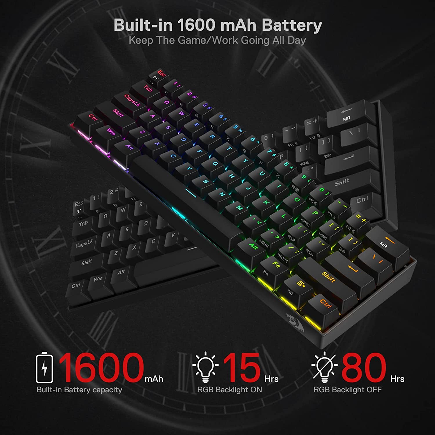 Redragon K530 Pro Draconic 60% Wireless RGB Mechanical Keyboard