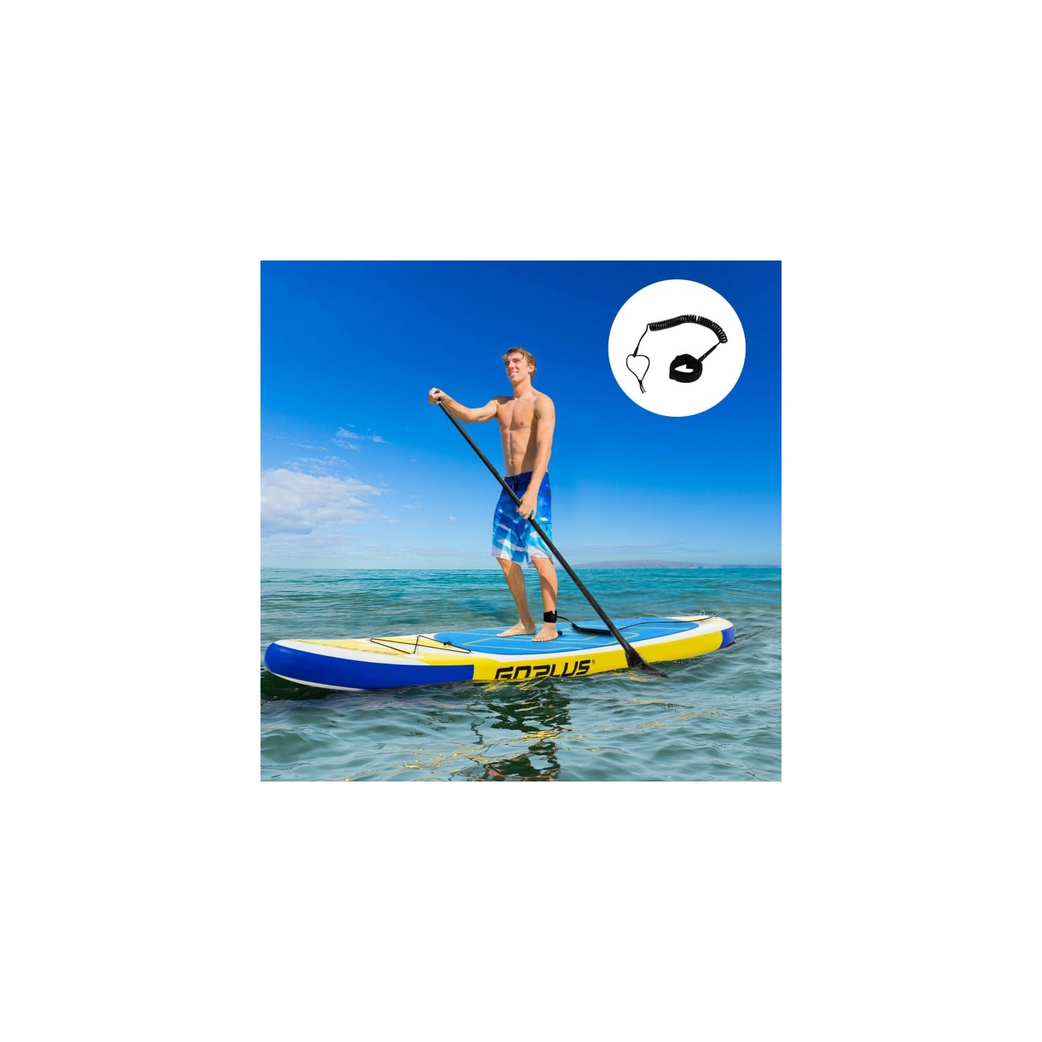10 Feet Inflatable Stand Up Paddle Board 6 Inch Thick with Accessory Pack
