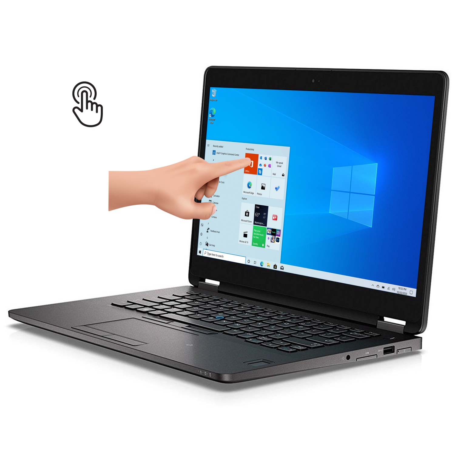 Refurbished (Good) - Dell Latitude E7470 - 14" QHD Touch Screen Laptop | Intel i7 6600U upto 3.40GHz | Webcam | Backlit keyboard | 16GB RAM 512GB SSD| Win 10 Pro-