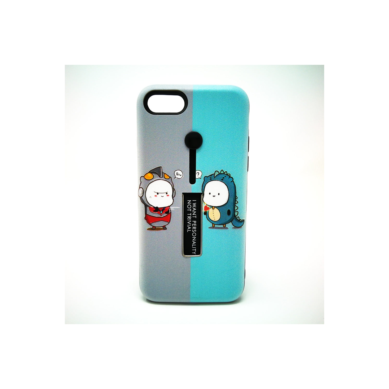 Apple iPhone 7 Plus / 8 Plus - Personality Ring Holder Hybrid Kickstand Case Design [Pro-Mobile]