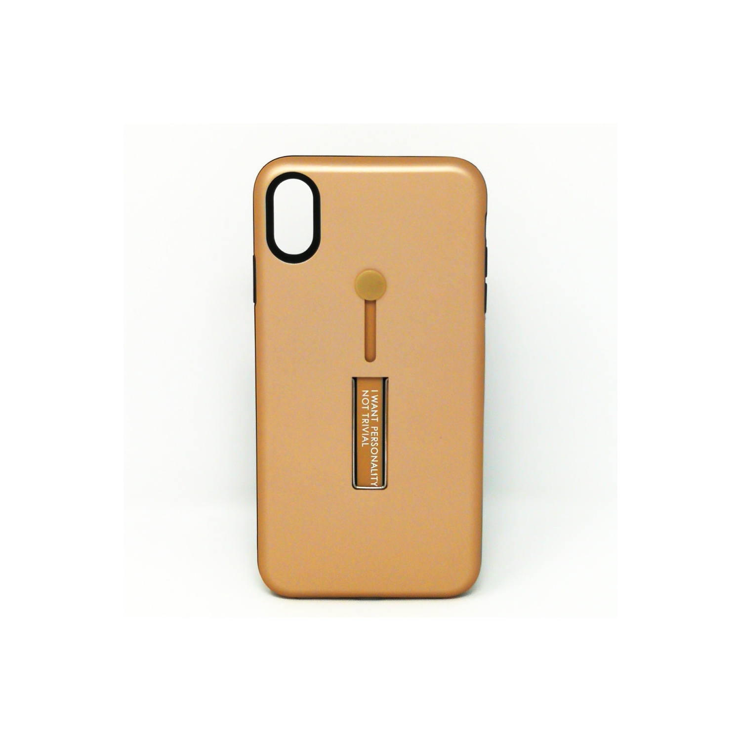 Apple iPhone XS Max - Personality Ring Holder Hybrid Kickstand Case [Pro-Mobile]