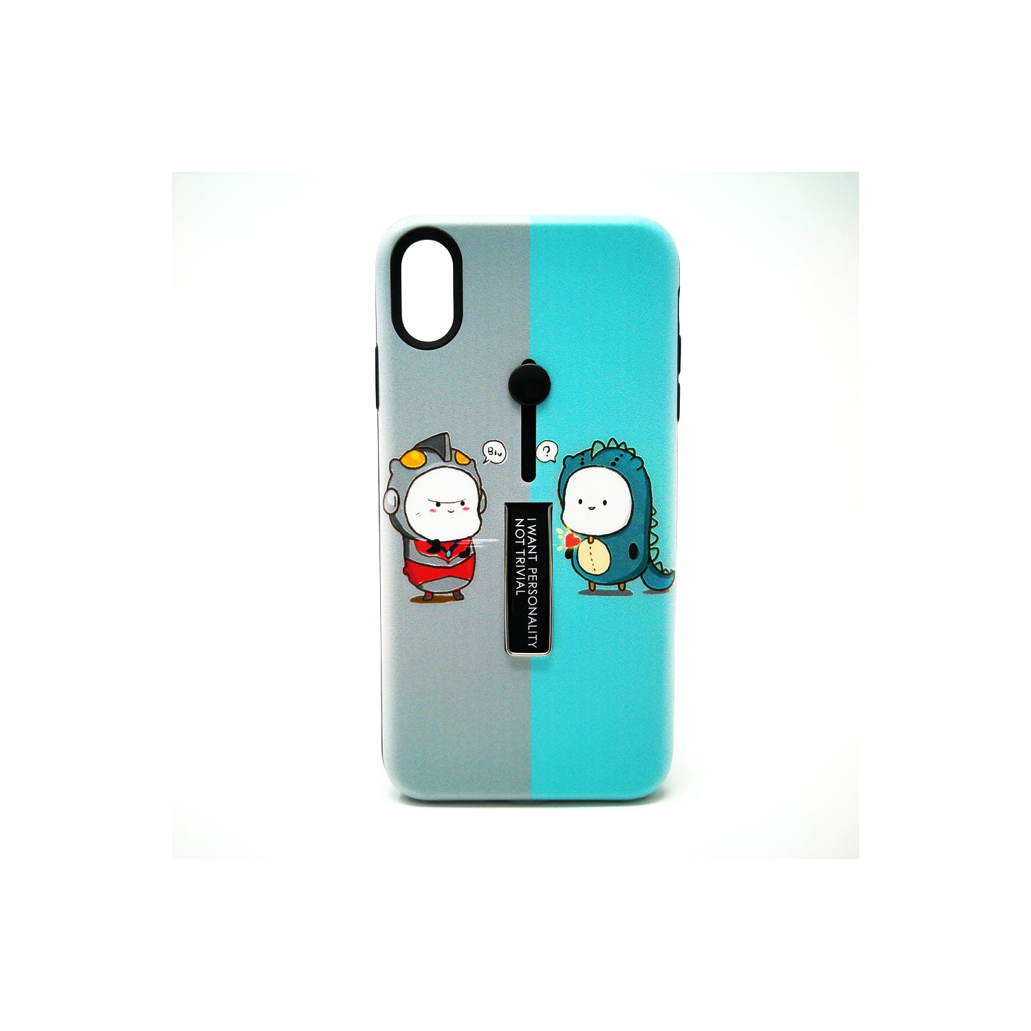 Apple iPhone XS Max - Personality Ring Holder Hybrid Kickstand Case Design [Pro-Mobile]