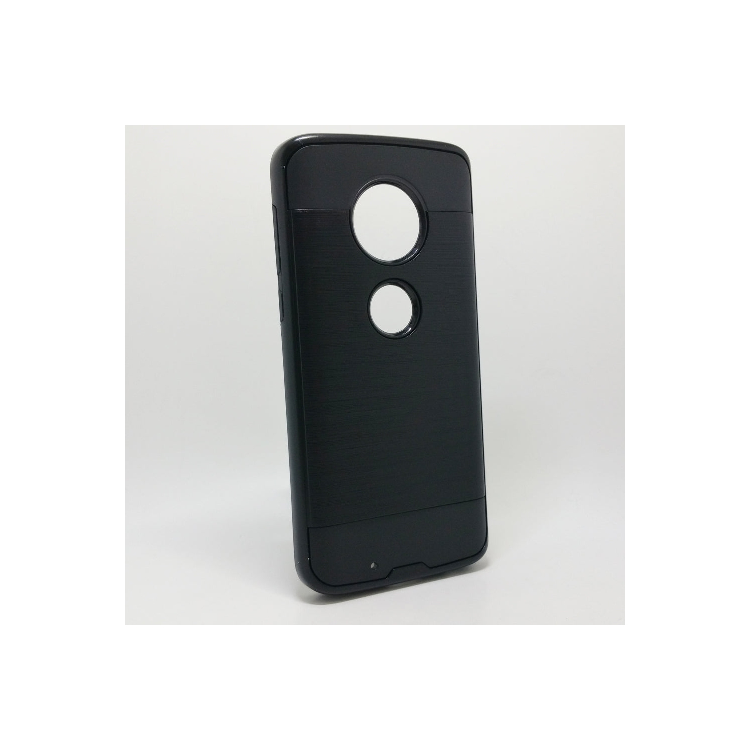 Motorola Moto G6 - Shockproof Slim Dual Layer Brush Metal Case Cover [Pro-Mobile]