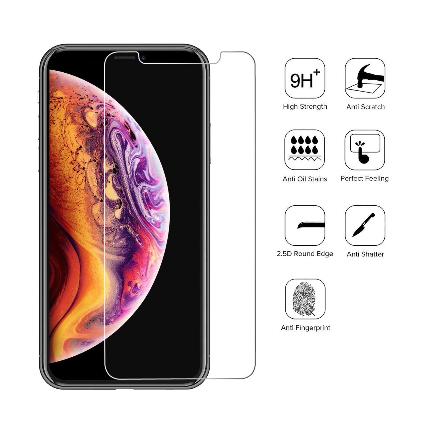 iPhone XR/11/12/12 Pro d’Apple - protecteur d’écran en verre trempé de qualité supérieure [Pro-Mobile]