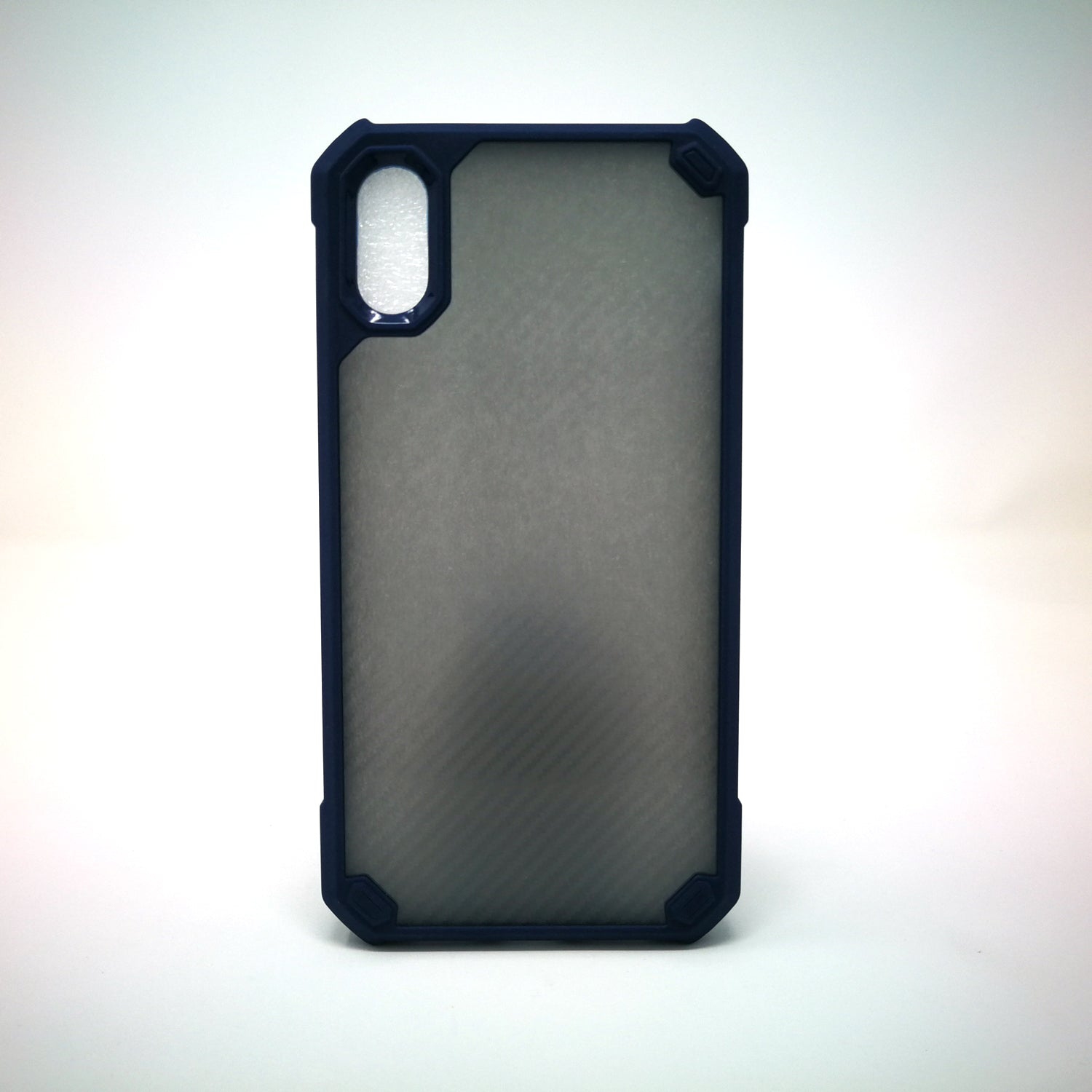 Apple iPhone X / XS - Grey Stripped Reinforced Corners Shockproof Silicone Phone Case [Pro-Mobile]