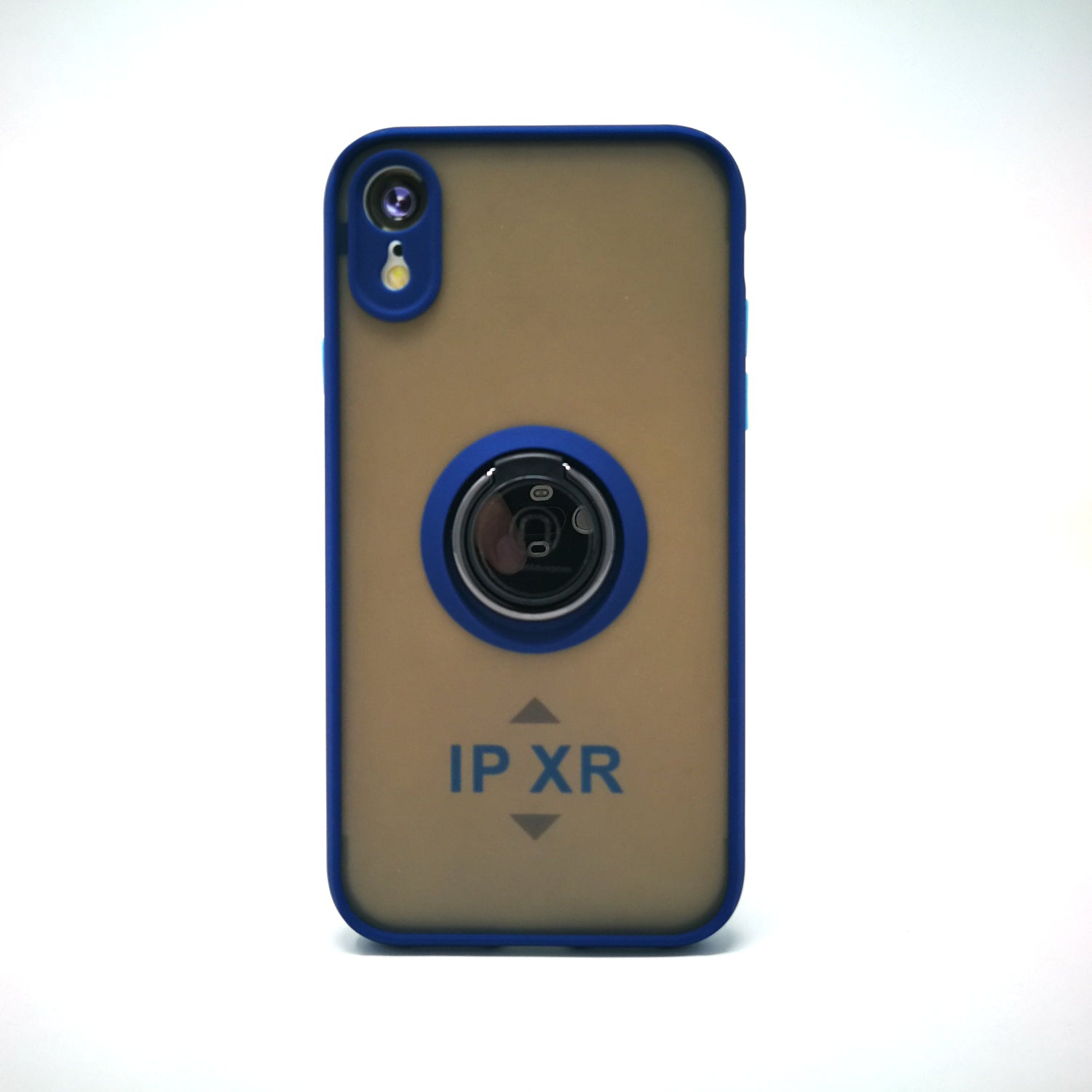 Apple iPhone XR - Frosted Bumper Magnet Enabled Case with Ring Kickstand