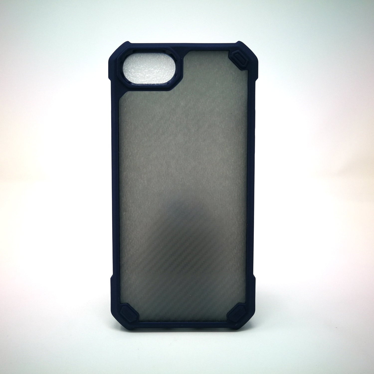 Apple iPhone 6+ / 6S+ / 7+ / 8 Plus - Grey Stripped Reinforced Corners Shockproof Silicone Phone Case [Pro-Mobile]