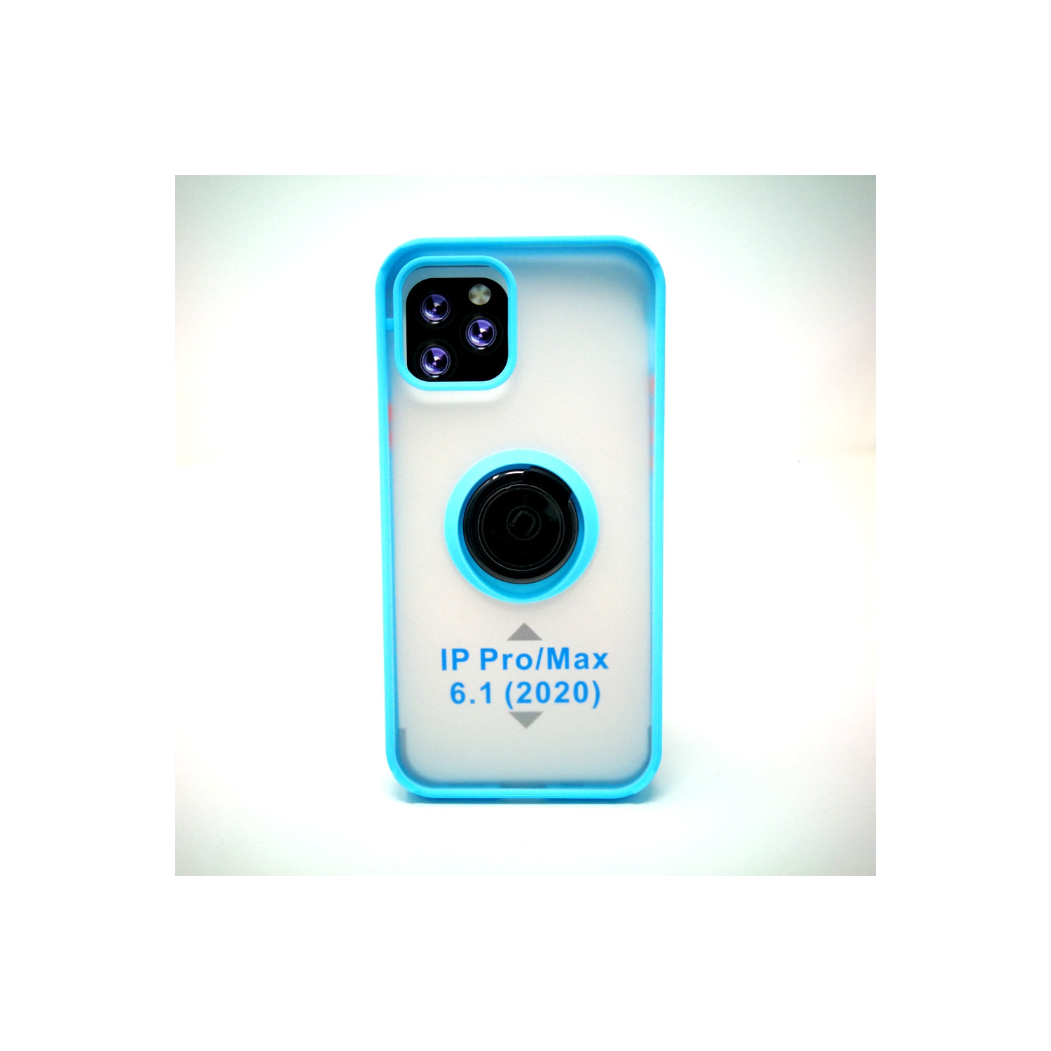 Apple iPhone 12 Mini - Frosted Bumper Magnet Enabled Case with Ring Kickstand