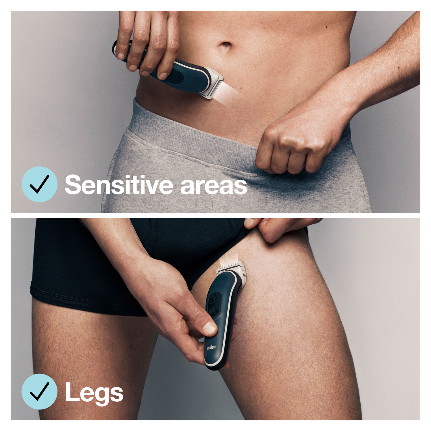 Tondeuse pour le corps sans fil pour rasage à sec/mouillé série 5 de Braun